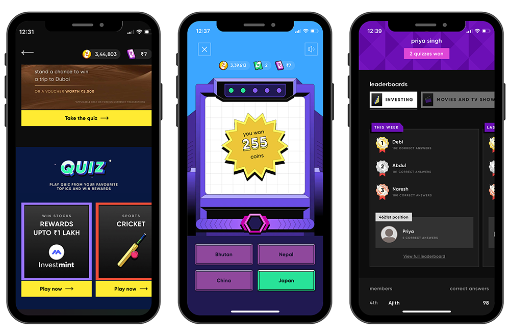CRED Quiz Gamification Fintech App